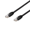 DELTACO U/UTP Cat6 patchkabel 50m, 250 MHz, UV-resistent, svart TP-650UV