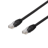 DELTACO U/UTP Cat6 patchkabel 5m, 250 MHz, UV-resistent, svart TP-65UV