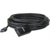 ATEN UE350, aktiv USB 3.0 förlängningskabel, hane - hona, 5m, svart UE350A-AT