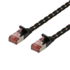 DELTACO Tough Flat CAT.6A U/FTP Patch Cable, 32AWG, 1.5m, black UFTP-2312