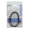 DELTACO Tough Flat CAT.6A U/FTP Patch Cable, 32AWG, 1.5m, black UFTP-2312