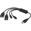 USB Hub - USB 2.0 till USB-A x 2 + micro USB x 2