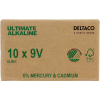 DELTACO Ultimate Alkaline batterie, 9V, 6LR61, 10-pack bulk ULTB-6LR61-10P
