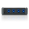 ATEN USB 3.0 hubb för 4 datorer, 4xUSB A hona, 4xUSB B hona, svart US434-AT