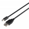 DELTACO USB2.0 cable Typ A - Typ B 1m, black USB-210S-LSZH