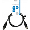 DELTACO USB2.0 cable Typ A - Typ B 1m, black USB-210S-LSZH