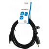 DELTACO USB2.0 cable Typ A - Typ B 3m, black USB-230S-LSZH