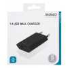 DELTACO USB wall charger, 1x USB-A, 1 A, 5 W, retail, black USB-AC172