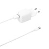DELTACO USB wall charger, USB-A, 2,4 A, incl. 1 m USB-A to Lightning USB-AC181