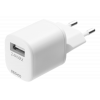 DELTACO USB wall charger, USB-A, 2,4 A, incl. 1 m USB-A to Lightning USB-AC181