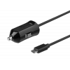 DELTACO Micro USB car charger, 2,4 A, 1 m fixed cable, 12 W total USB-CAR129