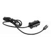 DELTACO Micro USB car charger, 2,4 A, 1 m fixed cable, 12 W total USB-CAR129