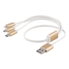 EPZI Multiladdare, USB-C, Lightning, Micro USB, USB-A, 50cm, vit USB-MULTI05