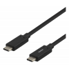 DELTACO USB-C till USB-C-kabel, 1m, 60W 3A, USB 3.1 Gen 1, E-Marker, s USBC-1054M
