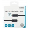 DELTACO USB-C till USB-C-kabel, 1m, 60W 3A, USB 3.1 Gen 1, E-Marker, s USBC-1054M