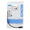 DELTACO USB-C-kabel, 0,25m, USB 3.1 Gen 2, 10 Gbps, 60W, svart USBC-1120