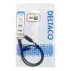 DELTACO USB-C-kabel, 0,5m, USB 3.1 Gen 2, 10 Gbps, 60W, svart USBC-1121