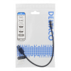DELTACO USB 3.1 Gen1 USB-C - USB-A tygbekl kabe, 0.25m, 60W 3A, svart USBC-1150