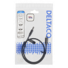 DELTACO USB 3.1 Gen1 USB-C - USB-A tygbekl kabe, 0.5m, 60W 3A, svart USBC-1151
