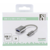 DELTACO USB-C 3.1 Gen 1 till USB-A OTG adapter, alu, retail box,silver USBC-1276