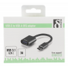 DELTACO USB-C 3.1 till USB-A OTG adapter, aluminium, retail box, grå USBC-1277
