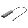 DELTACO USB-C Hub och Nätverksadapter, USB-C ha, RJ45 ho, 3xUSB-A 3.0 USBC-1294