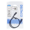 DELTACO USB-C till USB-C-kabel, 0,5m, 10Gbps, 100W 5A, USB 3.1 Gen 2, USBC-1401