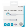 DELTACO USB-C - USB-C kabel, 1m, USB 3.1 Gen 2, E-marker chipset, vit USBC-1407M