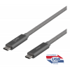 DELTACO USB-C SuperSpeed-kabel, 1m, USB 3.1 Gen 1, 10 Gbps, 100W, rymd USBC-1412M