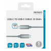 DELTACO USB-C SuperSpeed-kabel, 1m, USB 3.1 Gen 1, 10 Gbps, 100W, silv USBC-1417M