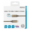 DELTACO USB-C SuperSpeed-kabel, 0,5m, USB 3.1 Gen 1, 10 Gbps, 100W, gu USBC-1421M