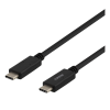 DELTACO USB-C till USB-C-kabel, 1m, USB-IF certifierad, 5Gbit/s, svart USBC-1501