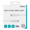 DELTACO USB-C - USB-C cable, 5Gbit/s, 5A, 1M, white USBC-1502M