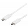 DELTACO USB-C - USB-C cable, 5Gbit/s, 5A, 2M, white USBC-1504M