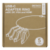 DELTACO Office, USB-C ADAPTER RING, mDP, DP, VGA, HDMI USBC-AR1