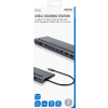DELTACO USB-C docking station VGA/DP/HDMI/SD/RJ45/3.5, PD 3.0, sp.grey USBC-DOCK2
