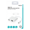 DELTACO USB-C dockningsstation, HDMI/VGA/USB-C, 100W USB-C PD 3.0, vit USBC-HDMI16