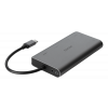 DELTACO USB-C dockningsstation HDMI/VGA/2xUSB-A PD 3.0 spc grey USBC-HDMI18