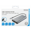 DELTACO USB-C dockningsstation HDMI/VGA/2xUSB-A PD 3.0 spc grey USBC-HDMI18