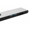 DELTACO USB-C MB dockningsstation HDMI/SD/mSD-läsare PD 3.0 spc grey USBC-HDMI21