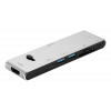 DELTACO USB-C MB dockningsstation HDMI/SD/mSD-läsare PD 3.0 spc grey USBC-HDMI21