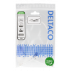DELTACO U/UTP Cat6A patchkabel, 0,5m, 500MHz, låsbara kontakter, vit UUTP-1101
