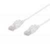 DELTACO U/UTP Cat6A patchkabel, 0,5m, 500MHz, låsbara kontakter, vit UUTP-1101