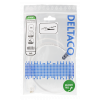 DELTACO U/UTP Cat6A patchkabel, 1m, 500MHz, låsbara kontakter, vit UUTP-1102