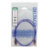 DELTACO Tough Slim CAT.6A U/UTP-kabel, flertrådig, 3.8mm, 1m, blå UUTP-1301