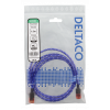 DELTACO Tough Slim CAT.6A U/UTP-kabel, flertrådig, 3.8mm, 1,5m, blå UUTP-1302