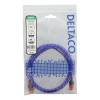DELTACO Tough Slim CAT.6A U/UTP-kabel, flertrådig, 3.8mm, 2m, blå UUTP-1303