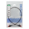 DELTACO Tough Slim CAT.6A U/UTP-kabel, flertrådig, 3.8mm, 0.5m, svart UUTP-1310