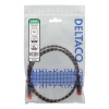 DELTACO Tough Slim CAT.6A U/UTP-kabel, flertrådig, 3.8mm, 1m, svart UUTP-1311