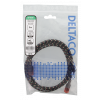 DELTACO Tough Slim CAT.6A U/UTP-kabel, flertrådig, 3.8mm, 2m, svart UUTP-1313